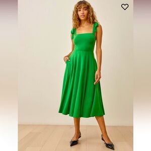 Reformation Edita Knit Dress in Kelly